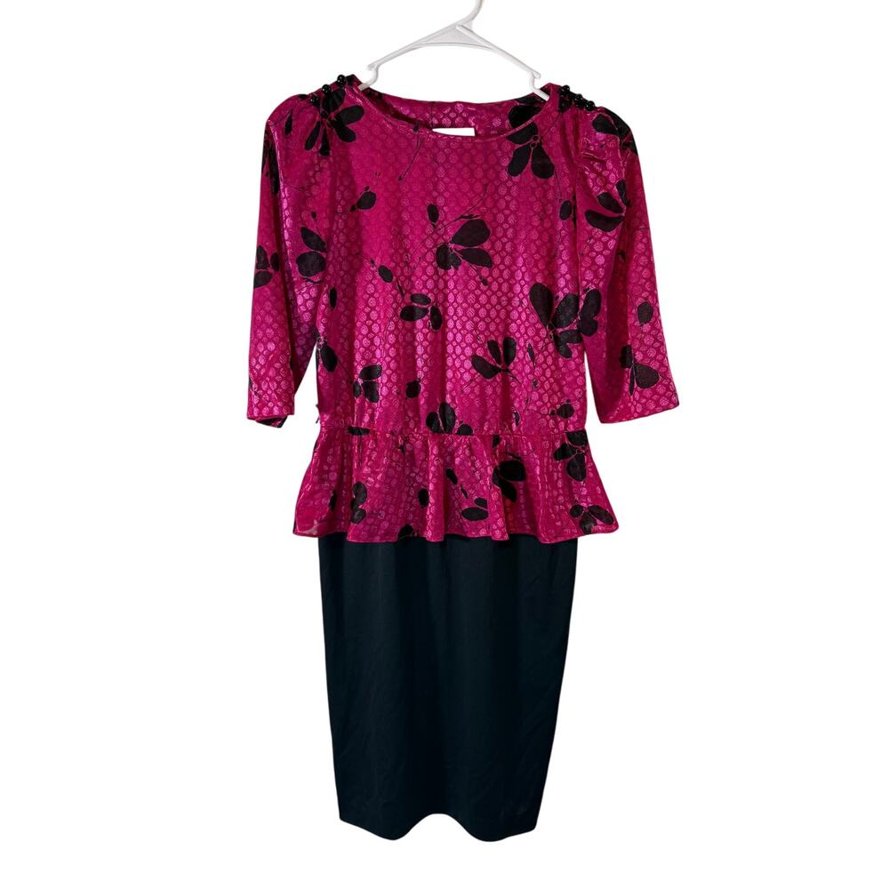 Vintage Jackie O! Division of Surf & Turf California Peplum Dress SEE NOTES